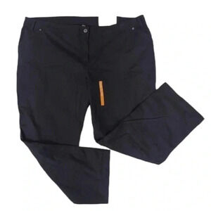 Penningtons Curvy Fit Black Straight Leg Stretchy Pants  Size 28